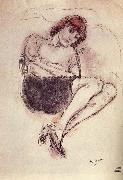 Jules Pascin, Aiermila wearing the black dress